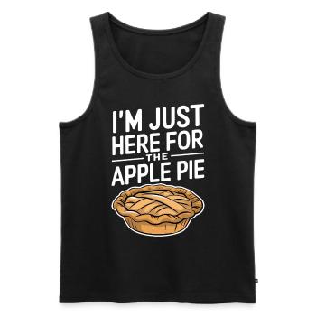 Tarte aux pommes disant drôle Cadeau de tarte aux pommes - Débardeur bio Premium Homme - noir - Devant - Michal (187cm)