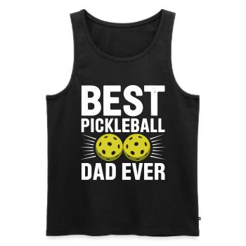 Pickleball Saying Dad Funny Pickleball Gift - Men's Premium Organic Tank Top - black - Front - Michal (187cm)