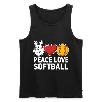 Softball Spruch Softball Lustig eSoftball Geschenk - Männer Premium Bio Tank Top - Schwarz - Vorne - AI Model Male 178 light (178cm)