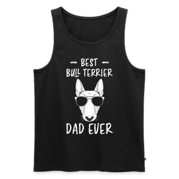 Bull Terrier Saying Funny Bull Terrier Gift - Men's Premium Organic Tank Top - black - Front - Michal (187cm)