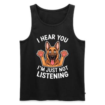 German Shepherd Saying German Shepherd Gift - Men's Premium Organic Tank Top - black - Front - AI Model Male 178 light (178cm)