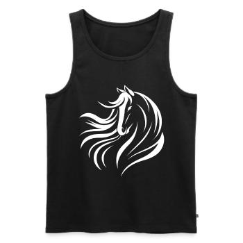 Chevaux Disant Sports Equestres Drôle Cheval Cadeau - Débardeur bio Premium Homme - noir - Devant - Michal (187cm)