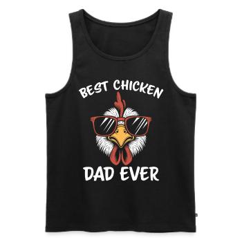 Huhn Spruch Hahn Landwirtin Lustig Hühner Geschenk - Männer Premium Bio Tank Top - Schwarz - Vorne - Michal (187cm)