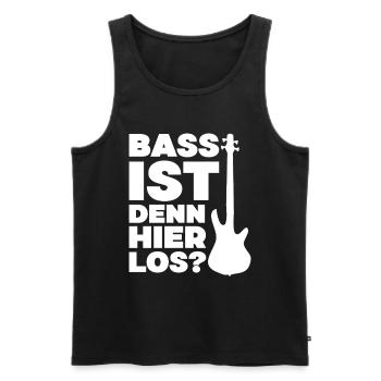 Bass is going on here? - Funny music design - Men's Premium Organic Tank Top - black - Front - AI Model Male 178 light (178cm)