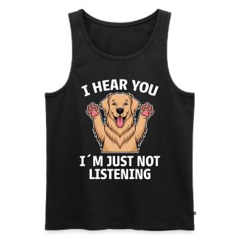 Golden Retriever Spruch Golden Retriever Geschenk - Männer Premium Bio Tank Top - Schwarz - Vorne - Michal (187cm)