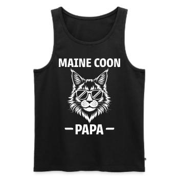 Maine Coon disant drôle Maine Coon cadeau - Débardeur bio Premium Homme - noir - Devant - Michal (187cm)