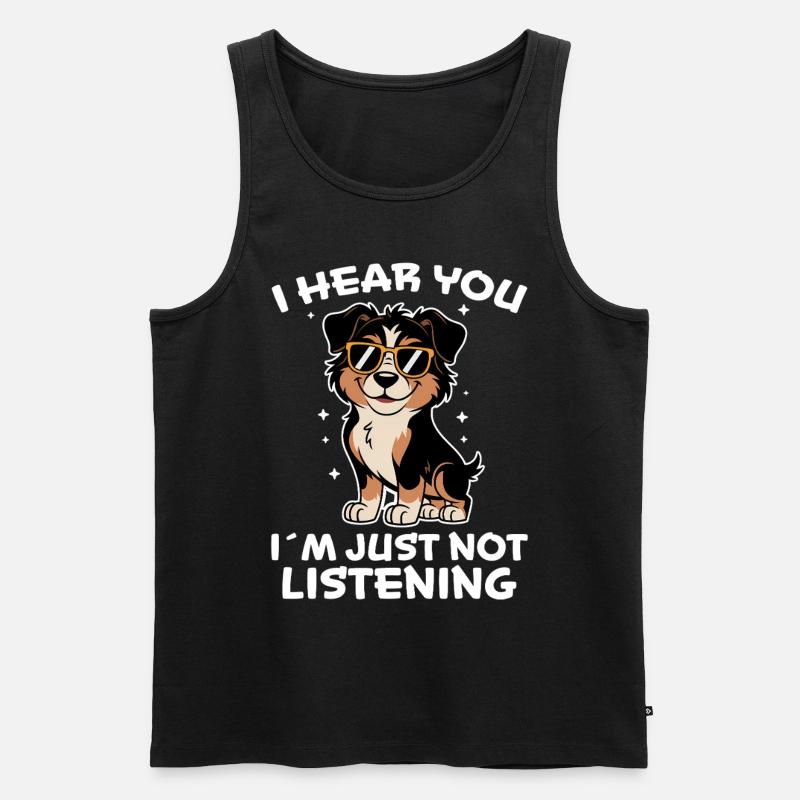 Australian Shepherd Lustiges Aussie Geschenk - Männer Premium Bio Tank Top - Schwarz