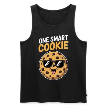 Cookies Saying Chocolate Cookies Funny Cookie Gift - Men's Premium Organic Tank Top - black - Front - AI Model Male 178 light (178cm)