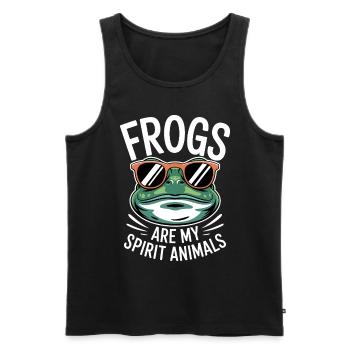 Frog Saying Toad Funny Frogs Gift - Men's Premium Organic Tank Top - black - Front - AI Model Male 178 light (178cm)