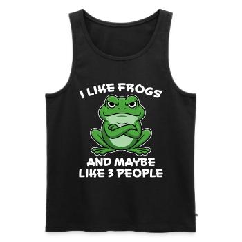 Frog Saying Toad Funny Frogs Gift - Men's Premium Organic Tank Top - black - Front - AI Model Male 178 light (178cm)