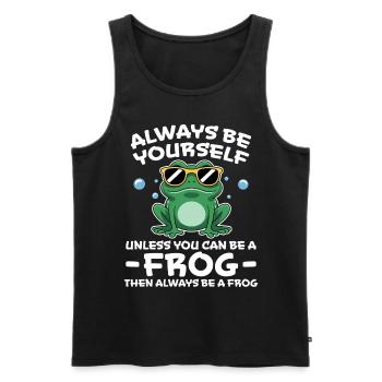 Frog Saying Toad Funny Frogs Gift - Men's Premium Organic Tank Top - black - Front - AI Model Male 178 light (178cm)