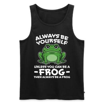 Frog Saying Toad Funny Frogs Gift - Men's Premium Organic Tank Top - black - Front - AI Model Male 178 light (178cm)