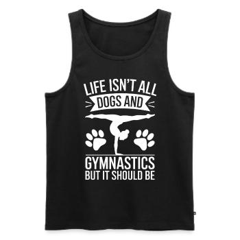 Turnen Spruch Hunde Lustiges Turnen Geschenk - Männer Premium Bio Tank Top - Schwarz - Vorne - AI Model Male 178 light (178cm)