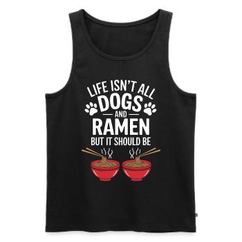 Ramen Dogs Anime Funny Kawaii Ramen Gift - Men's Premium Organic Tank Top - black - Front - Michal (187cm)