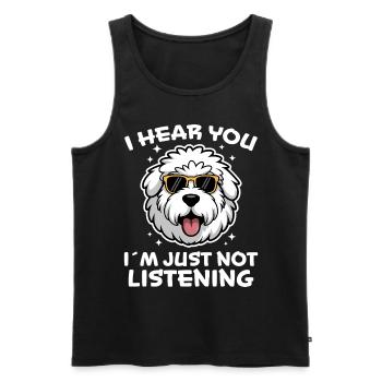 Old English Sheepdog Spruch Witz Sheepdog Geschenk - Männer Premium Bio Tank Top - Schwarz - Vorne - Michal (187cm)