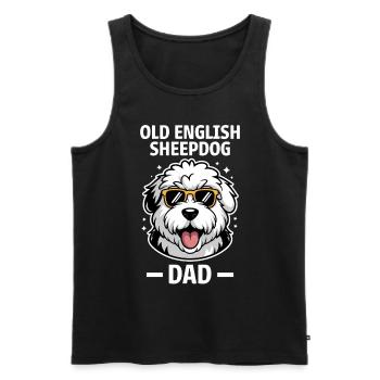Old English Sheepdog Saying Joke Sheepdog Gift - Men's Premium Organic Tank Top - black - Front - AI Model Male 178 light (178cm)