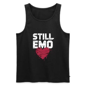 Toujours Emo ! Emo Goth Alternative - Débardeur bio Premium Homme - noir - Devant - AI Model Male 178 light (178cm)