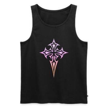 Goth Cross Y2K Emo Cross Gothic Aesthetic - Men's Premium Organic Tank Top - black - Front - Michal (187cm)