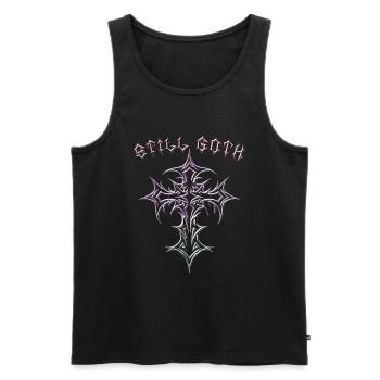 Toujours gothique ! Esthétique gothique Croix Y2K - Débardeur bio Premium Homme - noir - Devant - Michal (187cm)