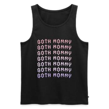 Maman gothique ! Esthétique gothique Croix Y2K - Débardeur bio Premium Homme - noir - Devant - Michal (187cm)