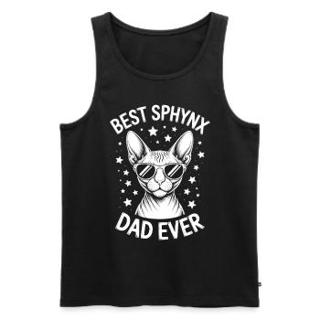 Sphynx Cat Saying Funny Sphynx Cat Gift - Men's Premium Organic Tank Top - black - Front - Michal (187cm)