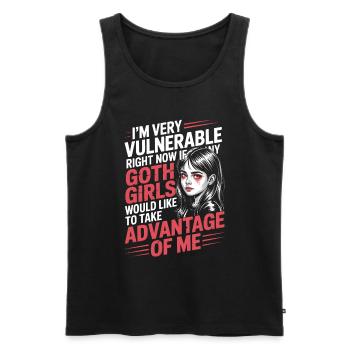 Goth Girl Sarcastic Goth Mommy Quote - Men's Premium Organic Tank Top - black - Front - AI Model Male 178 light (178cm)