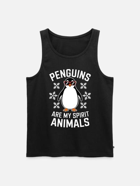 Penguin Saying Funny Penguins Gift - Men's Premium Organic Tank Top - black
