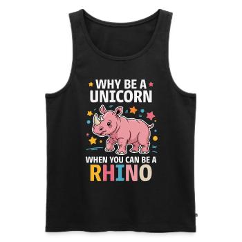 Rhino Disant Rhinos Drôle Rhino Cadeau - Débardeur bio Premium Homme - noir - Devant - Michal (187cm)
