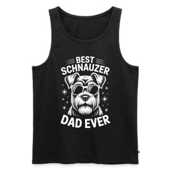 Schnauzer Spruch Papa Lustiges Schnauzer Geschenk - Männer Premium Bio Tank Top - Schwarz - Vorne - AI Model Male 178 light (178cm)