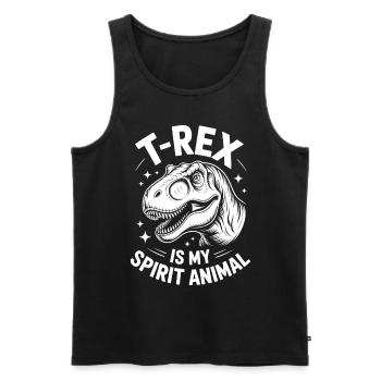 T-Rex Saying Dinosaur Funny T-Rex Gift - Men's Premium Organic Tank Top - black - Front - Michal (187cm)