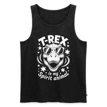 T-Rex Saying Dinosaur Funny T-Rex Gift - Men's Premium Organic Tank Top - black - Front - Michal (187cm)