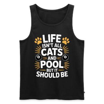 Pool Billiard Spruch Lustig Pool Billiard Geschenk - Männer Premium Bio Tank Top - Schwarz - Vorne - Michal (187cm)