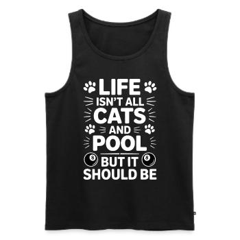 Pool Billiard Saying Funny Pool Billiard Gift - Men's Premium Organic Tank Top - black - Front - AI Model Male 178 light (178cm)