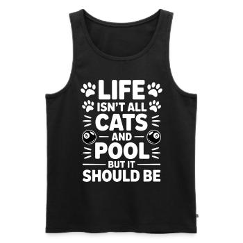 Pool Billiard Saying Funny Pool Billiard Gift - Men's Premium Organic Tank Top - black - Front - AI Model Male 178 light (178cm)