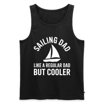 Segeln Spruch Papa Vater Segler Segeln Geschenk - Männer Premium Bio Tank Top - Schwarz - Vorne - AI Model Male 178 light (178cm)