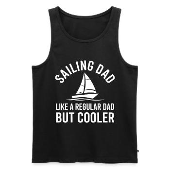 Sailing Saying Dad Dad Sailor Sailing Gift - Men's Premium Organic Tank Top - black - Front - AI Model Male 178 light (178cm)