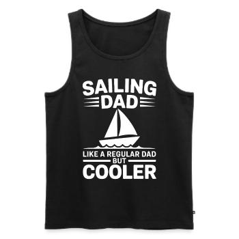 Sailing Saying Dad Dad Sailor Sailing Gift - Men's Premium Organic Tank Top - black - Front - AI Model Male 178 light (178cm)