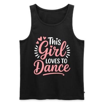 Dancing Saying Girl Dance Funny Dancing Gift - Men's Premium Organic Tank Top - black - Front - AI Model Male 178 light (178cm)