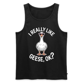 Gans Spruch Gänse Lustiges Gans Geschenk - Männer Premium Bio Tank Top - Schwarz - Vorne - AI Model Male 178 light (178cm)