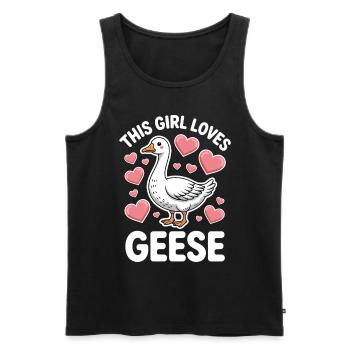 Gans Spruch Mädchen Gänse Lustiges Gans Geschenk - Männer Premium Bio Tank Top - Schwarz - Vorne - AI Model Male 178 light (178cm)