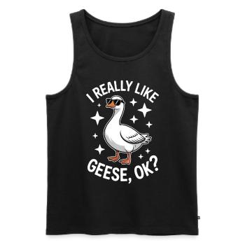 Gans Spruch Gänse Lustiges Gans Geschenk - Männer Premium Bio Tank Top - Schwarz - Vorne - AI Model Male 178 light (178cm)