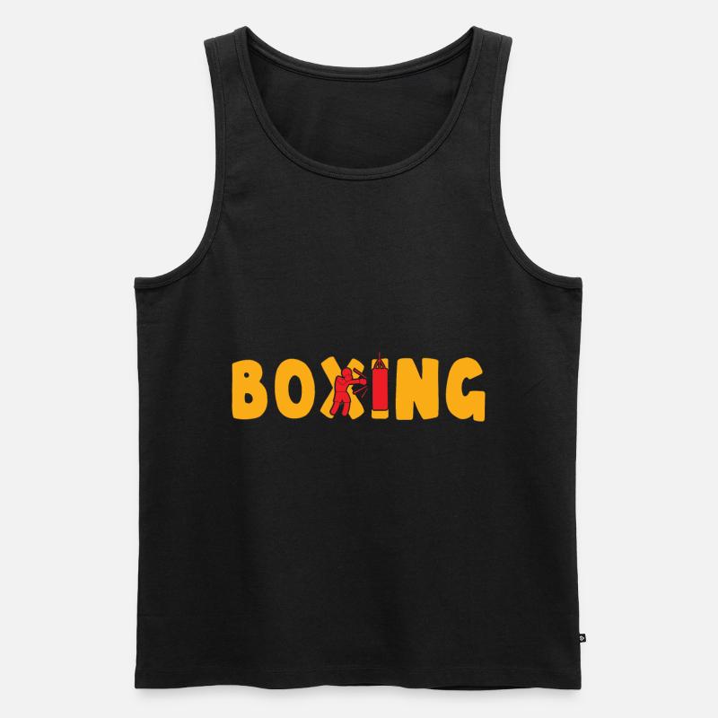 Boxen - Männer Premium Bio Tank Top - Schwarz