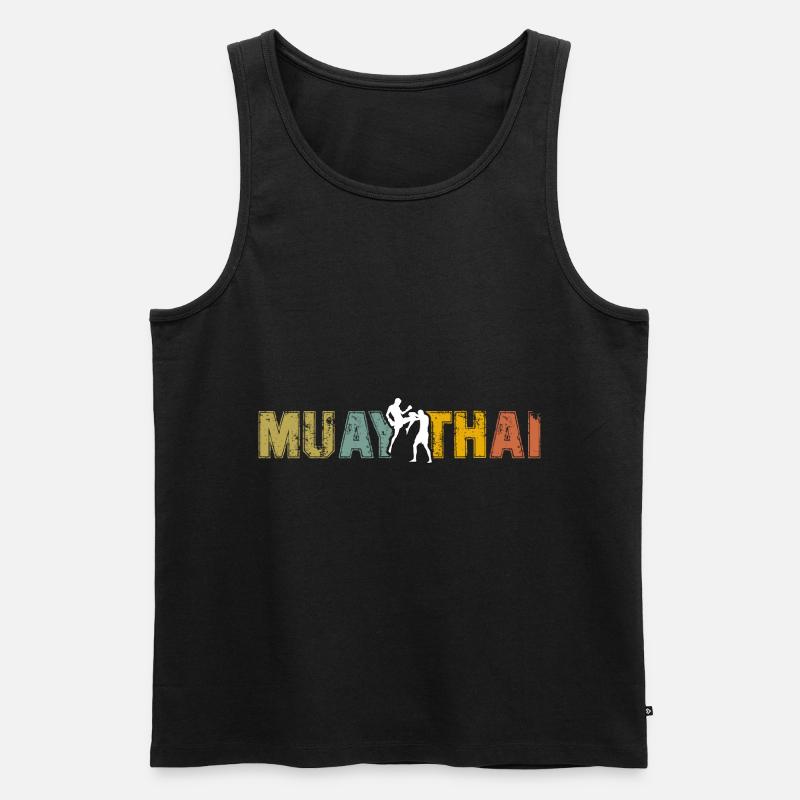 Muay Thai - Männer Premium Bio Tank Top - Schwarz