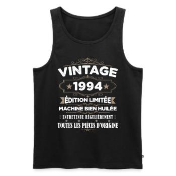 Vintage 1994 Édition Limitée - Débardeur bio Premium Homme - noir - Devant - Michal (187cm)