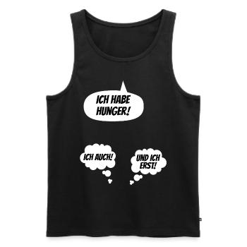 Ich habe Hunger Lustige Schwangerschaft Verkünden - Männer Premium Bio Tank Top - Schwarz - Vorne - Michal (187cm)