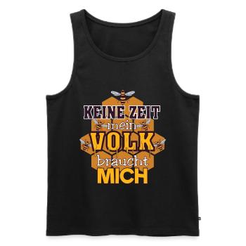 Keine Zeit Mein Volk braucht mich Imker Geschenk - Männer Premium Bio Tank Top - Schwarz - Vorne - Michal (187cm)