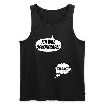 Ich Will Schokolade Lustige Schwangerschaft - Männer Premium Bio Tank Top - Schwarz - Vorne - Michal (187cm)