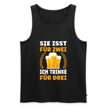 Lustige Schwangerschaft Verkünden Großeltern Papa - Männer Premium Bio Tank Top - Schwarz - Vorne - Michal (187cm)