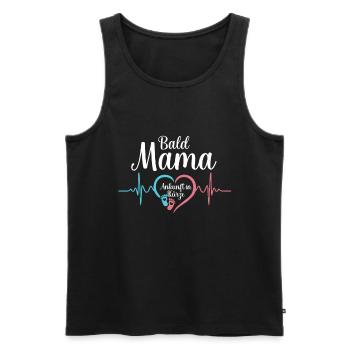 Bald Mama - Lustige Schwangerschaft Verkünden - Männer Premium Bio Tank Top - Schwarz - Vorne - Michal (187cm)