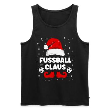Fussball Claus Weihnachtsoutfit Familie - Männer Premium Bio Tank Top - Schwarz - Vorne - Michal (187cm)